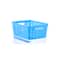 Panier de rangement en plastique bleu à l’aspect d’osier d’Ordonnez simplement